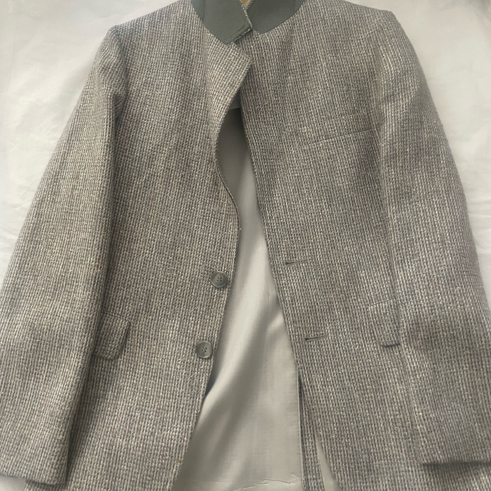 YVES Saint Laurent blazer, tweed colorful/gray pattern.